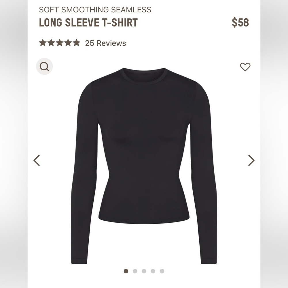 Skims soft smoothing seamless long sleeve tee